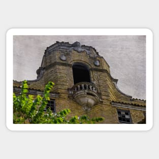 Balcony of Historic Baker Hotel Sticker